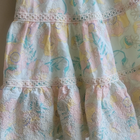 Floral Lace Kids Dress - Pastel Colors - Picture 5 of 11